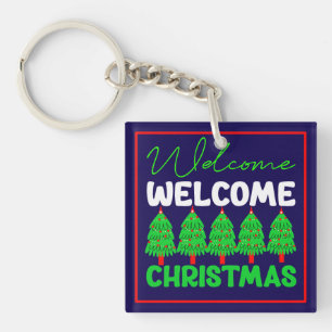 Porte-clefs Sapin de Noël Bienvenue Création de Fêtes-85600