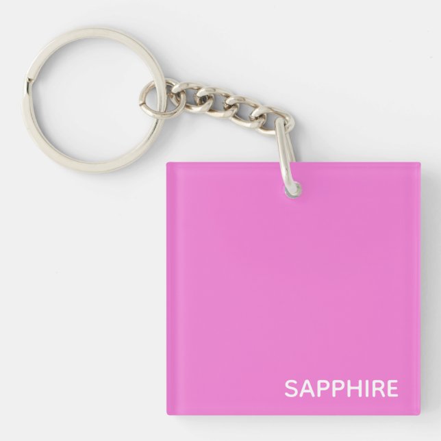 Porte-clefs Sapphire pink colour (Devant)
