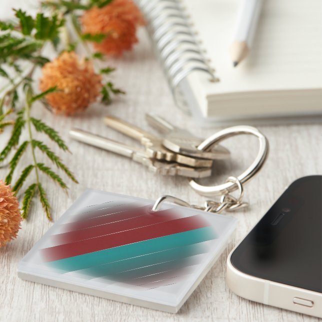 Porte-clefs Sarcelle sur gris Bourgogne (Devant Droit)