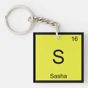 Porte-clefs Sasha Nom Chimie Élément Tableau périodique