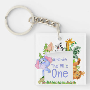 Porte-clefs Sauvage Bébé Safari Jungle Baby 1er Anniversaire M