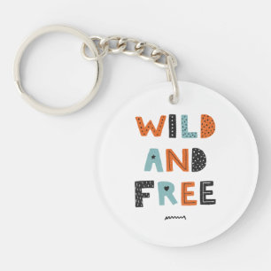 Porte-clefs Sauvage et libre Lettres Doodle