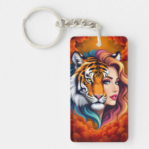 Porte-clefs Sauvage intérieur – Déesse de l'esprit du tigre.