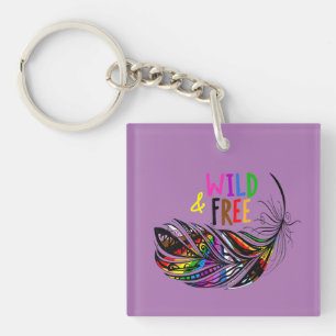 Porte-clefs Sauvage & Libre - Fierté LGBTQ+ Diversité Arc-en-c
