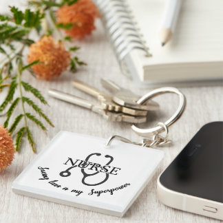 Porte-clefs Sauver des vies est mon Superpouvoir Wordart