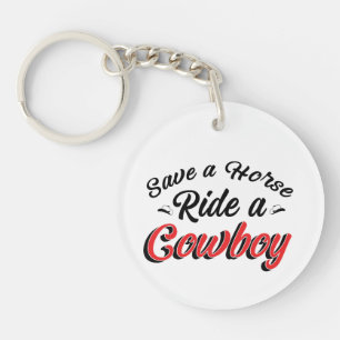 Porte-clefs Sauver un cheval monter un cowboy