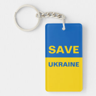 Porte-clefs Sauvez le drapeau ukrainien