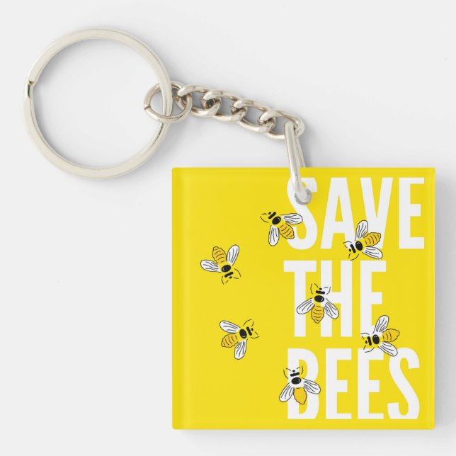 Porte-clefs Sauvez les abeilles (Devant)