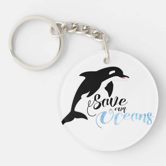 Porte-clefs Sauvez nos océans (Devant)