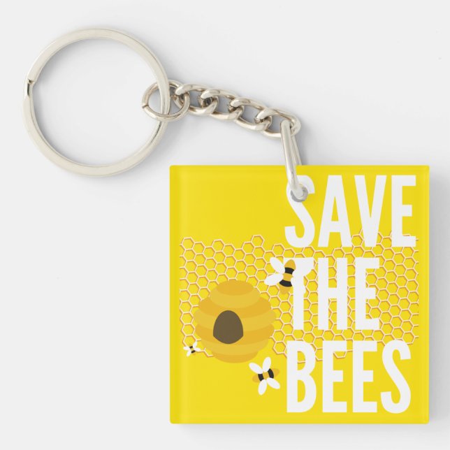 Porte-clefs SAve Les abeilles HONEYCOMB HONEYCOMB HONey POT (Devant)