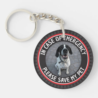Porte-clefs SAVE MY PET Safety Alert Custom Photo Modern