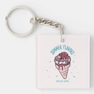 Porte-clefs Saveurs d'été goutte-à-goutte glace