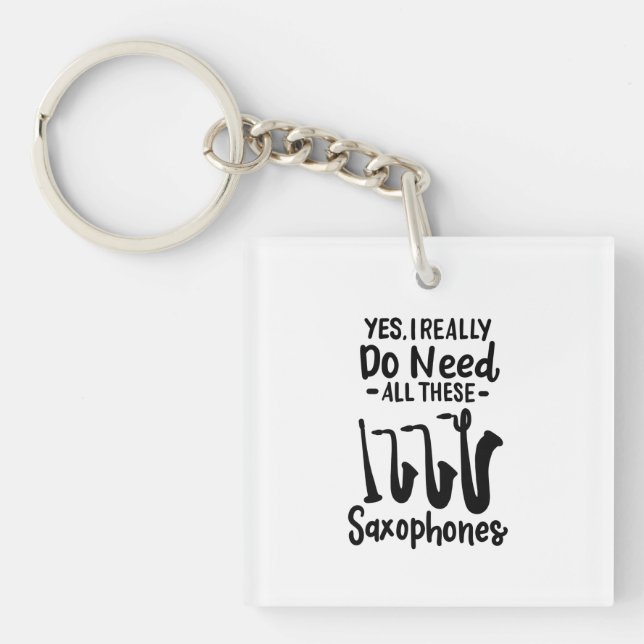 Porte-clefs Saxophone - Types de saxophone (Devant)
