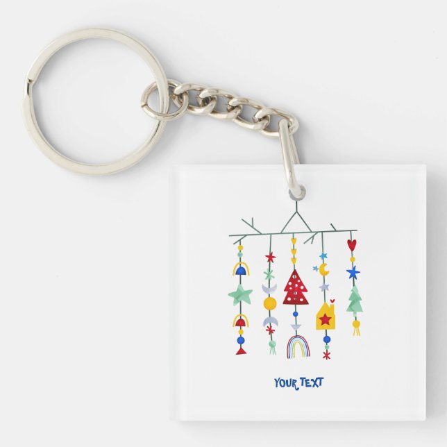 Porte-clefs Scandi minimaliste simple (Devant)