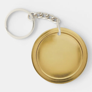 Porte-clefs Sceau de feuille d'or 3D Médaille d'excellence élé