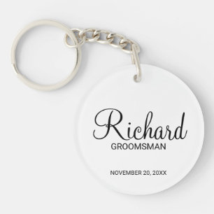 Porte-clefs Scénario moderne - Groomsman personnalisé