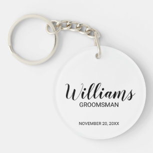 Porte-clefs Scénario moderne - Groomsman personnalisé