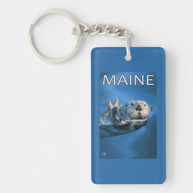 Porte-clefs Scène de loutre de MaineSea (Devant)