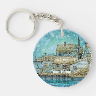 Porte-clefs Scène de quai