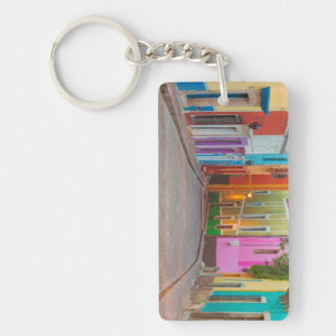 Porte-clefs Scène de rue colorée