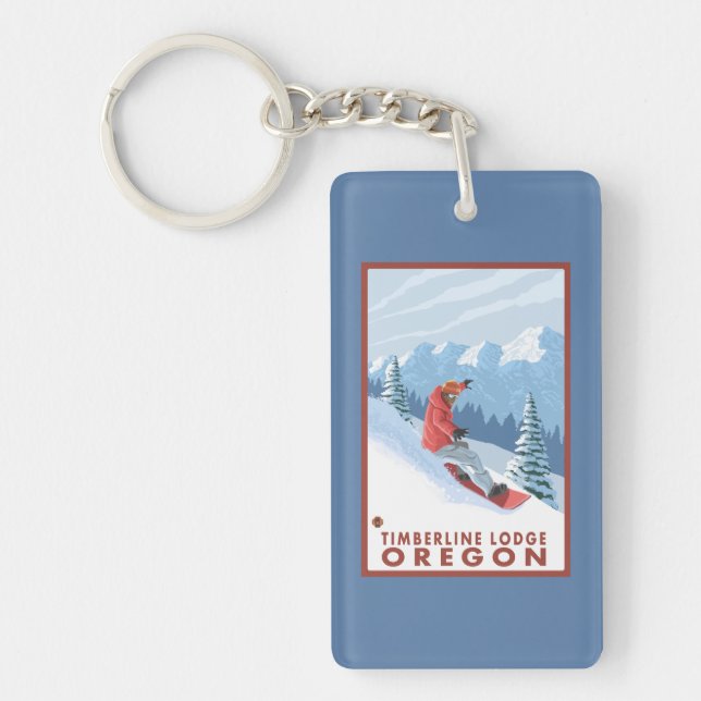 Porte-clefs Scène de surfeur - loge de Timberline, Orégon (Devant)