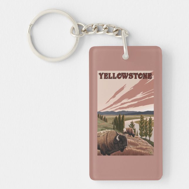 Porte-clefs Scène de YellowstoneBison (Devant)