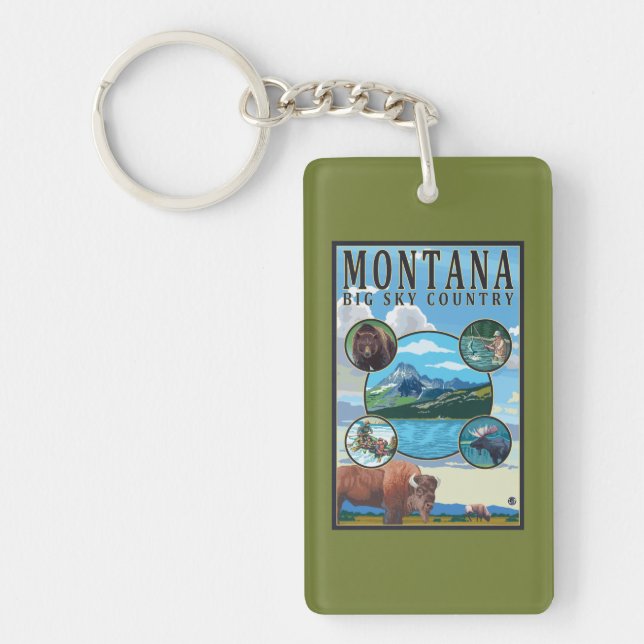 Porte-clefs Scènes d'état du Montana (Devant)