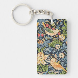 Porte-clefs Schéma floral William Morris Strawberry Thief