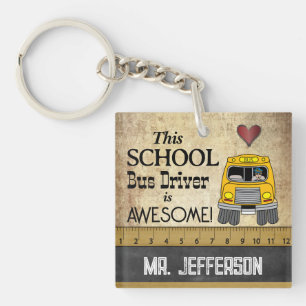 Porte-clefs School Bus Driver