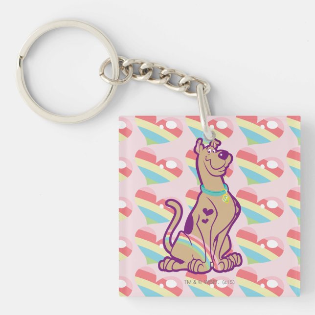 Porte-clefs Scooby-Doo arc-en-ciel (Devant)