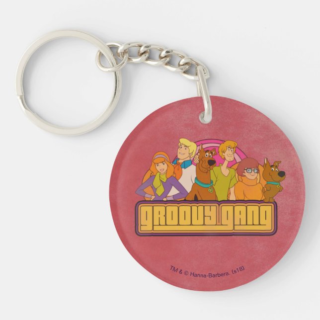 Porte-clefs Scooby-Doo | "Groovy Gang" Retro Cartoon Graphic (Devant)