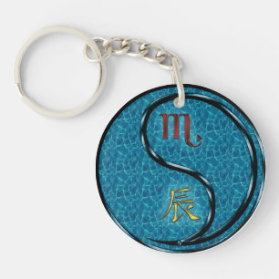 Porte-clefs Scorpio & Dragon d'eau