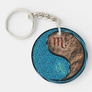 Porte-clefs Scorpio & Earth Dog