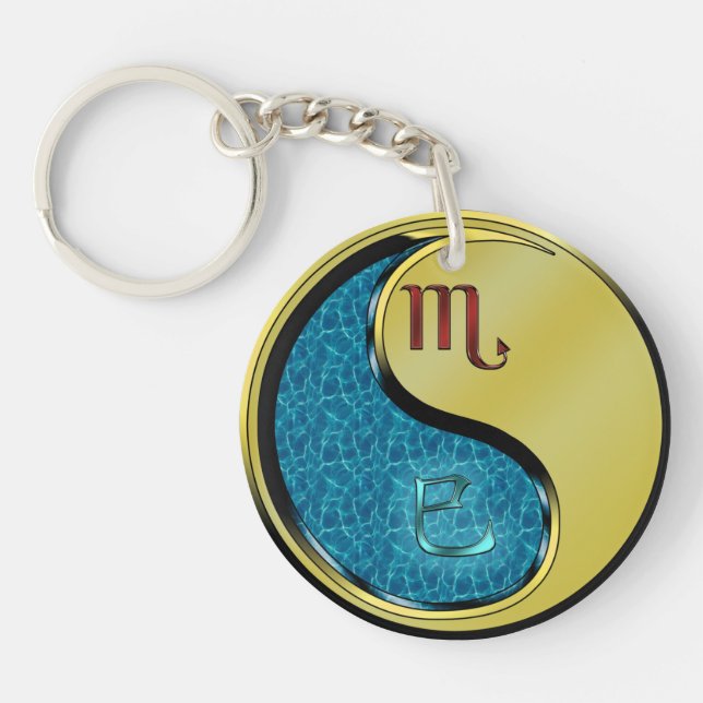 Porte-clefs Scorpio et serpent métallique (Devant)