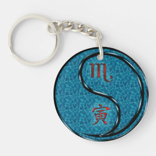 Porte-clefs Scorpio et tigre d'eau