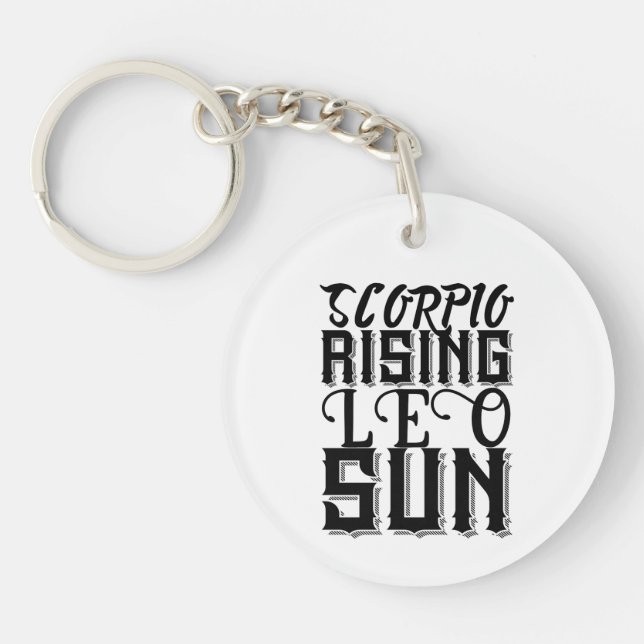 Porte-clefs Scorpio Leo Soleil Astrologie Horoscope Zodiac (Devant)
