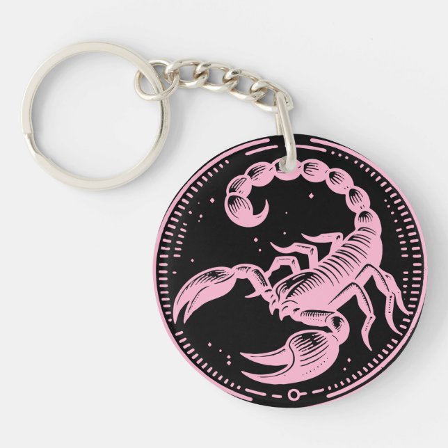 Porte-clefs Scorpion Rose Astrologie Signe Zodiaque Scorpion (Devant)
