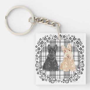 Porte-clefs Scotties tartan