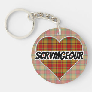 Porte-clefs Scottish Flash Clan Scrymgeour Tartan Heart