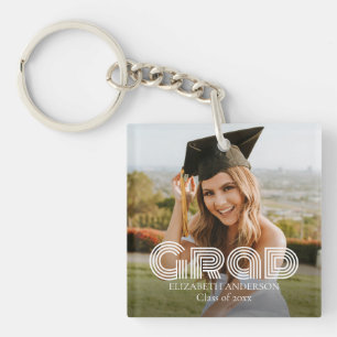 Porte-clefs Script de la promotion 2026 Photo personnalisée