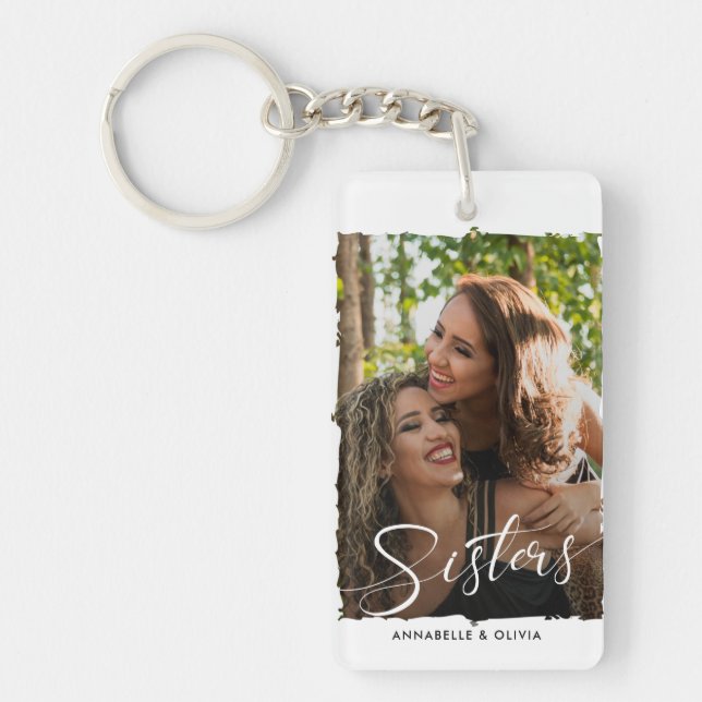 Porte-clefs Script de soeurs photo moderne  (Devant)