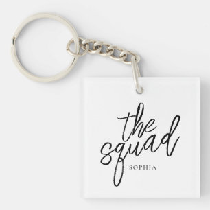 Porte-clefs Script Minimal Photo Personnalisée De La Femme D'É