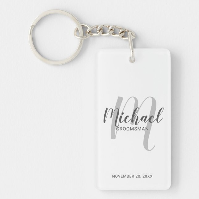 Porte-clefs Script moderne Salons personnalisés (Devant)