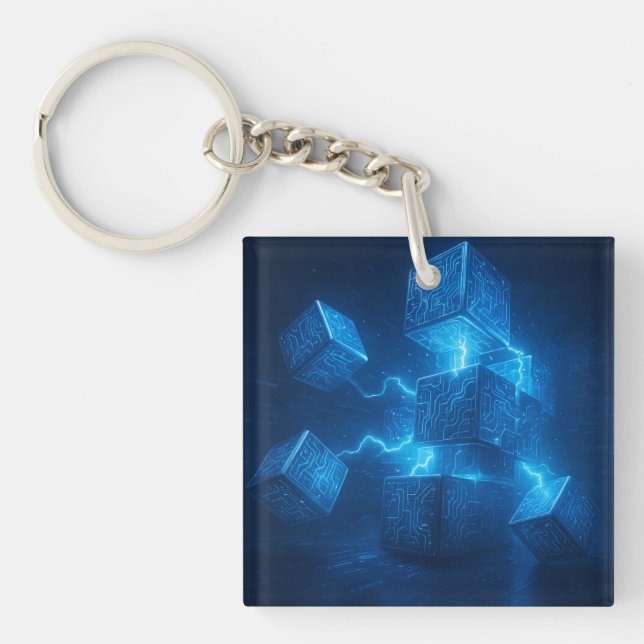 Porte-clefs Se déplacer à travers la technologie (Devant)