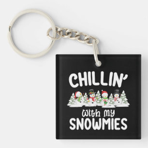 Porte-clefs Se détendre avec mes Snowmies bonhomme de neige de