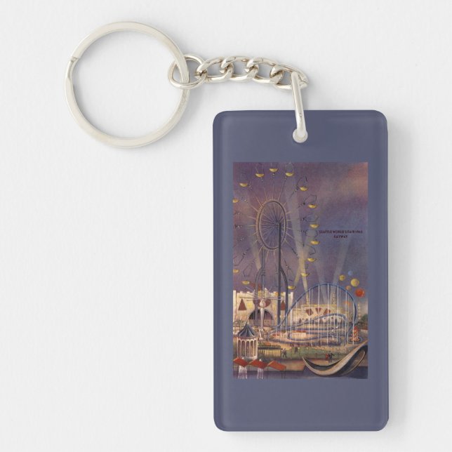 Porte-clefs Seattle, affiche de l'Exposition universelle (Devant)