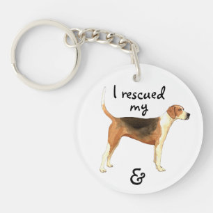 Porte-clefs Secourir American Foxhound