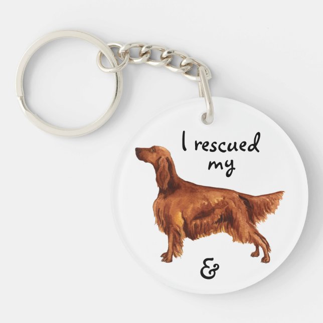 Porte-clefs Secourir Irish Setter (Devant)