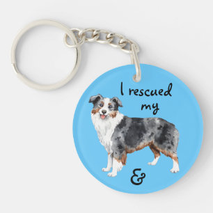 Porte-clefs Secourir le berger américain miniature