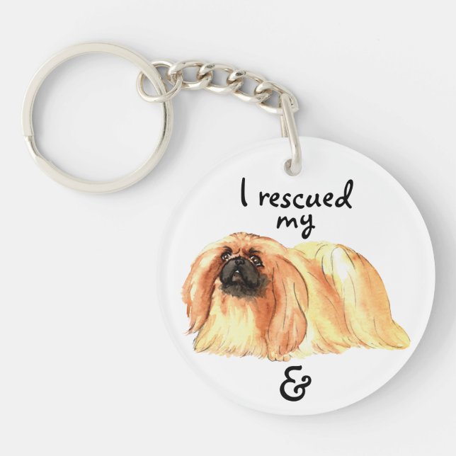 Porte-clefs Secourir Pekingese (Devant)